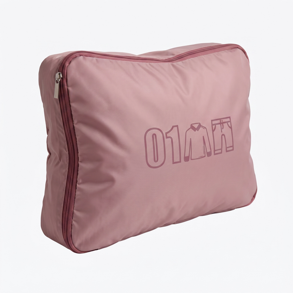 6-Piece Travel Packing Cubes Set-Lightweight Luggage Organizer Bags-B lush Pink
