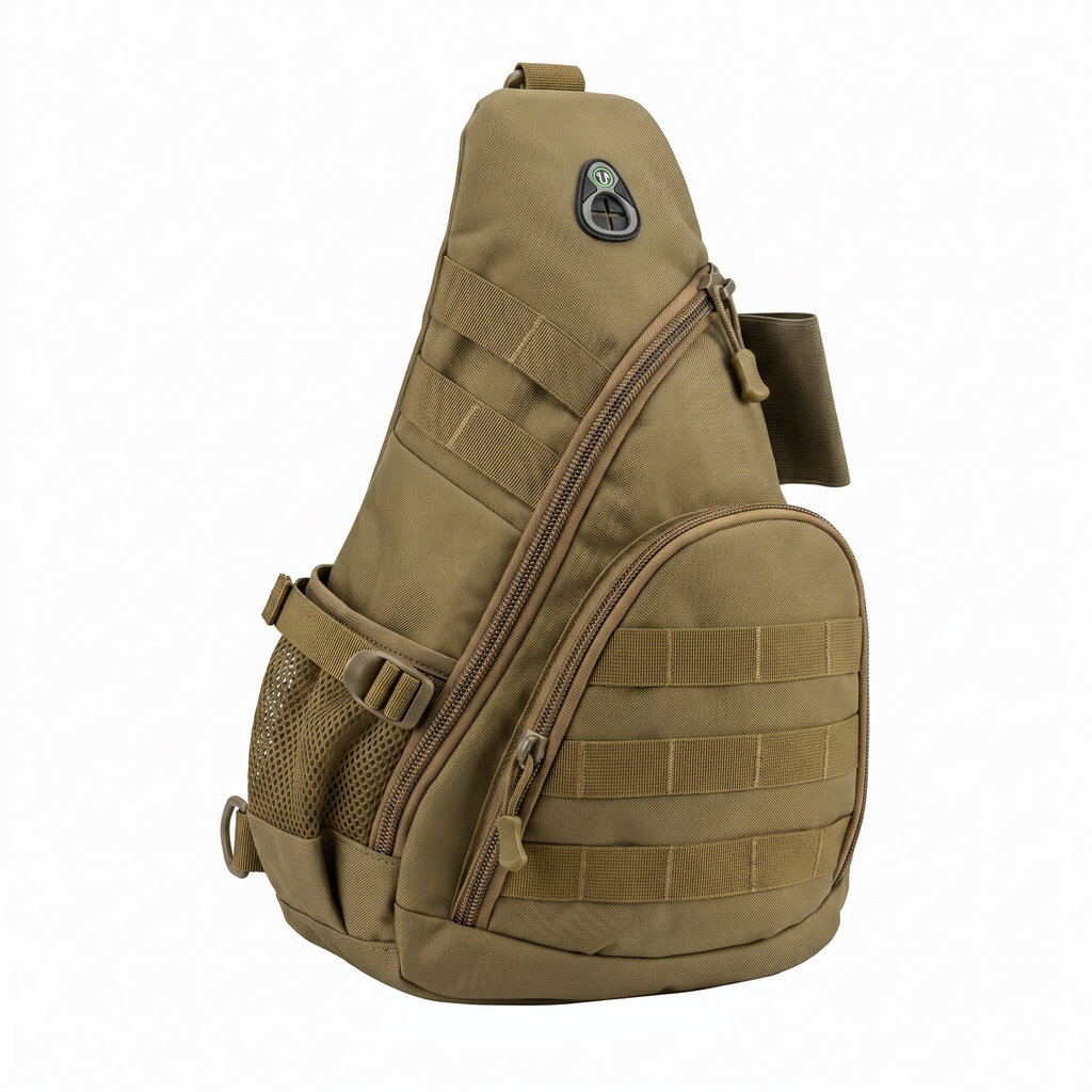 Tactical Sling Backpack MOLLE Crossbody Chest Pack with USB charging port