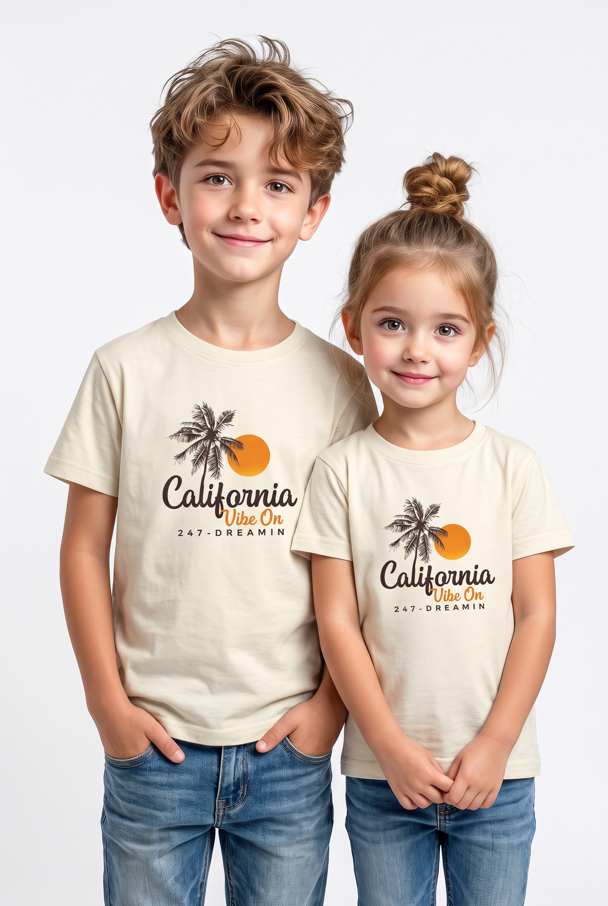 California Vibe On 24/7 Dreamin' Graphic Kids T-Shirt - Small