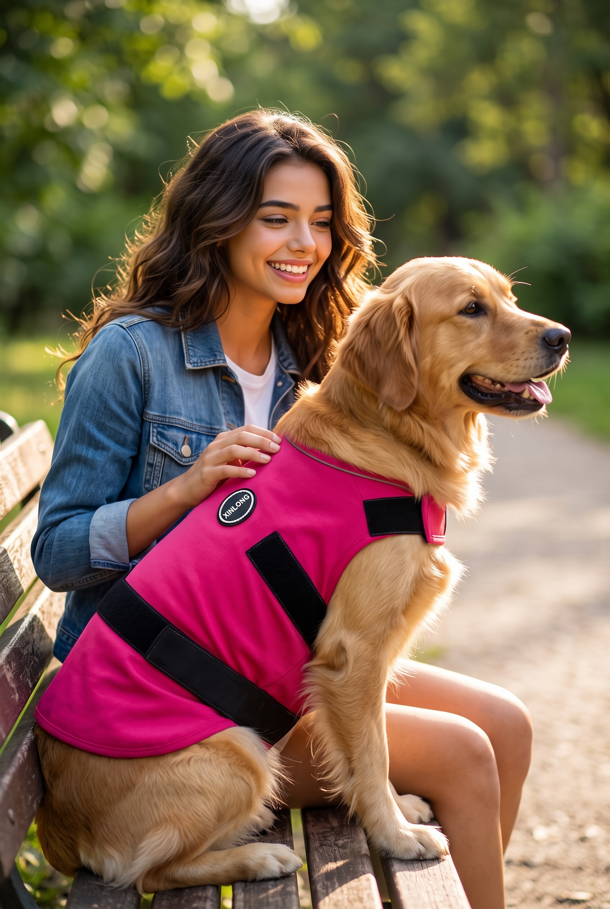 Hot Pink Adjustable Dog Vest XL