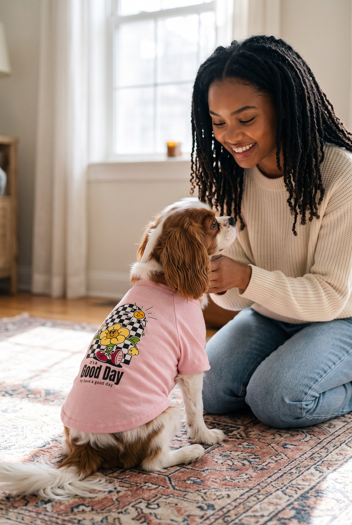 Good Day Graphic Dog T-Shirt, Pink - Pet Shirt Size 3XL