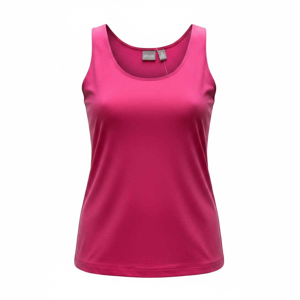 Chico's Microfeel Timeless Tank Women's Size 2 L Wild Tuberose NWT
