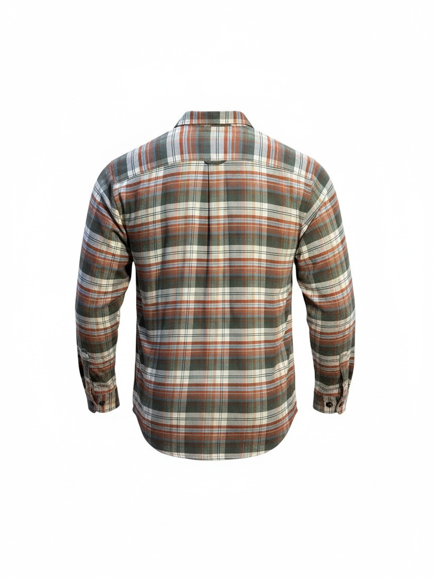 RedHead Men’s Ultimate Flannel Plaid Button-Down Shirt Large - NWT - Large / Green, Rust, Blue & Cream Plaid