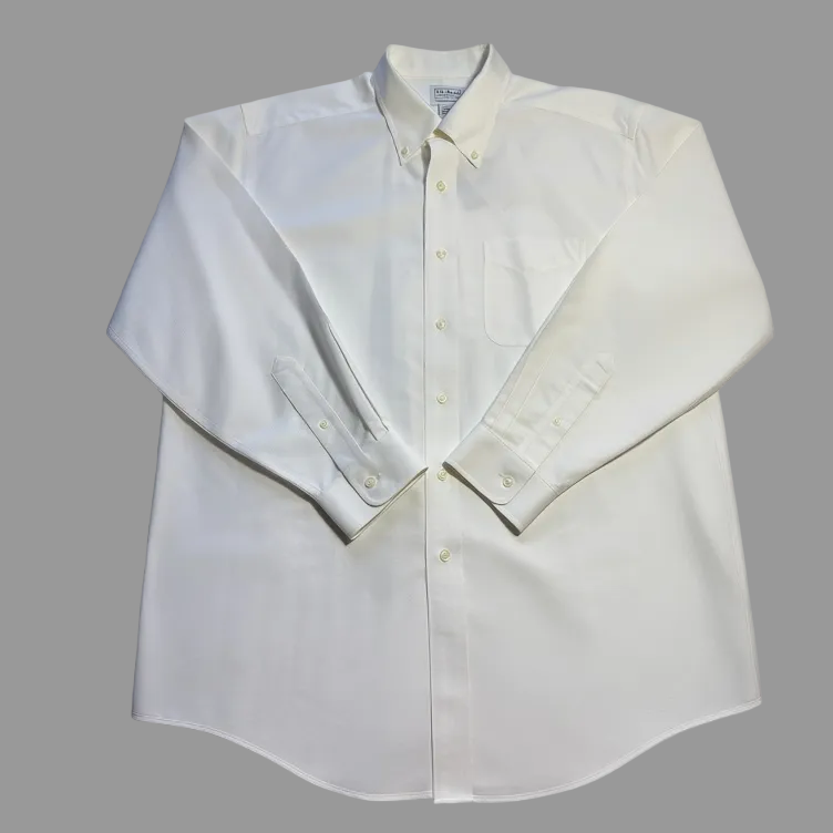 L.L.Bean Men’s White Long-Sleeve Collared Button-Down Shirt - XL NWT - White